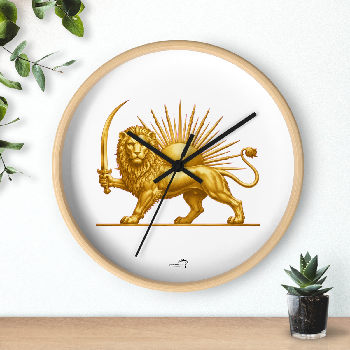ItsBeniTeam™ | Lion & Sun – Legacy of Persia Wall Clock