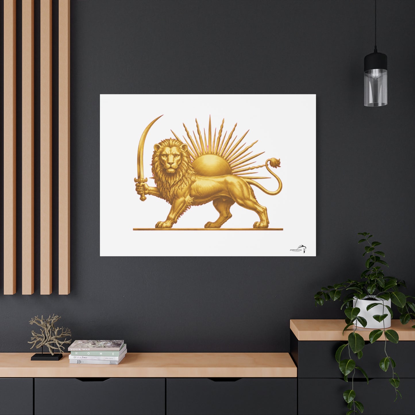 ItsBeniTeam™ Shir o Khorshid Heritage Canvas Wall Art | Premium Matte Stretched Canvas