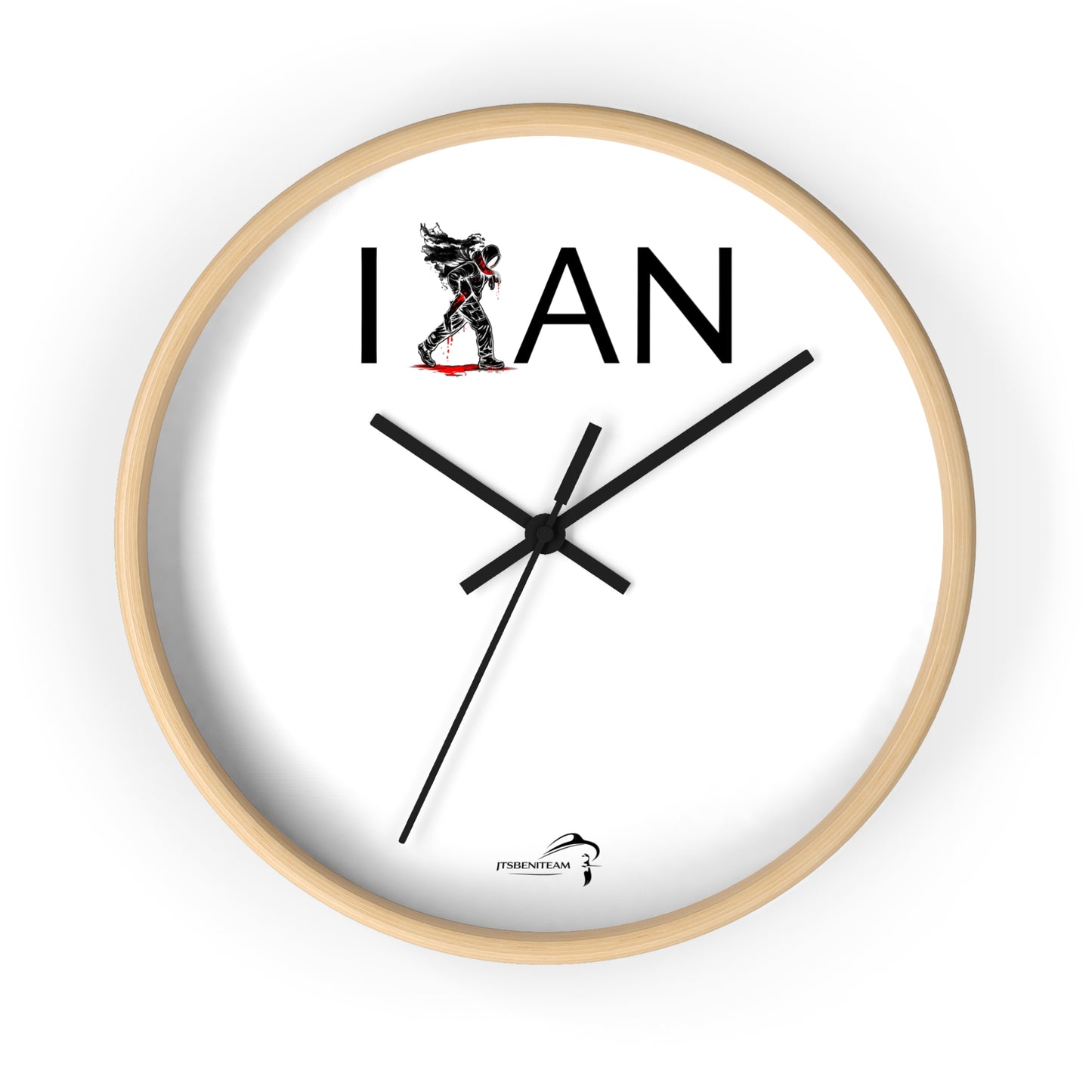 ItsBeniTeam™ | IAN – Time Carries Us Premium Wall Clock