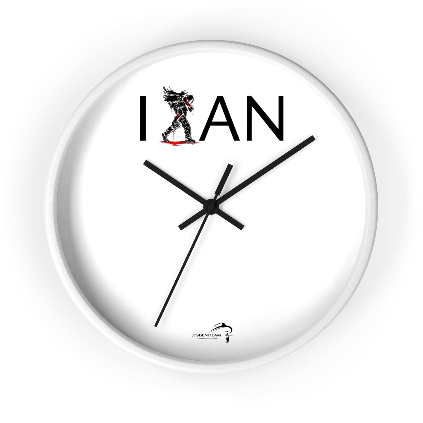 ItsBeniTeam™ | IAN – Time Carries Us Premium Wall Clock