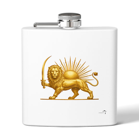 ItsBeniTeam™ Shir o Khorshid Heritage Flask | Premium 6oz Stainless Steel Pocket Flask