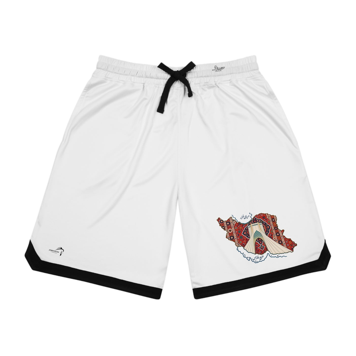 ItsBeniTeam™ | IRAN MAP | Persian Carpet & Azadi Tower | Premium Performance  Shorts
