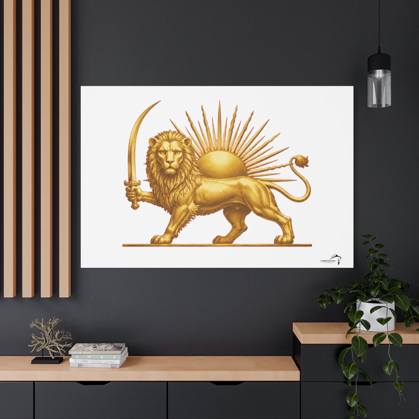 ItsBeniTeam™ Shir o Khorshid Heritage Canvas Wall Art | Premium Matte Stretched Canvas