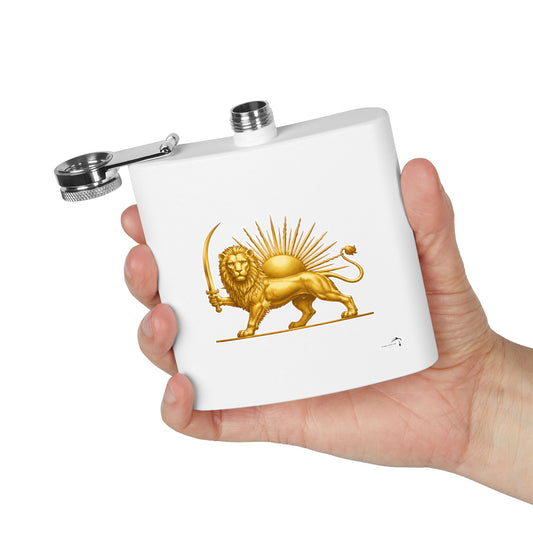 ItsBeniTeam™ Shir o Khorshid Heritage Flask | Premium 6oz Stainless Steel Pocket Flask