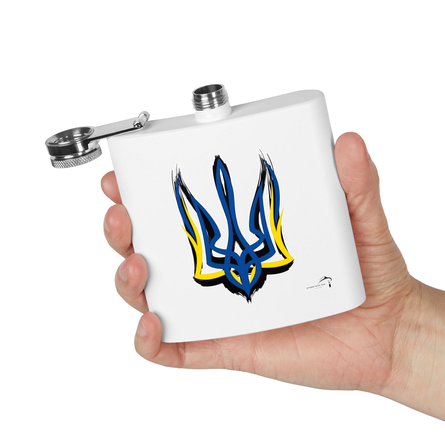 ItsBeniTeam™ | UKR Collection | Ukrainian Tryzub Stainless Steel Flask