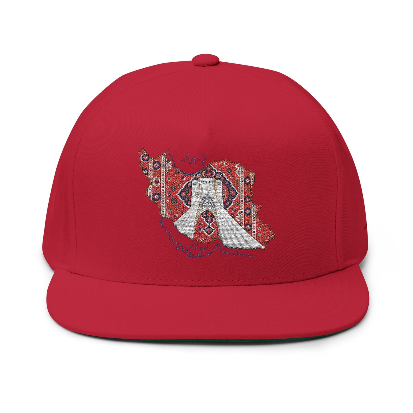 ItsBeniTeam™ | IRAN MAP | Persian Carpet & Azadi Tower | Premium Heritage Flat Bill Cap