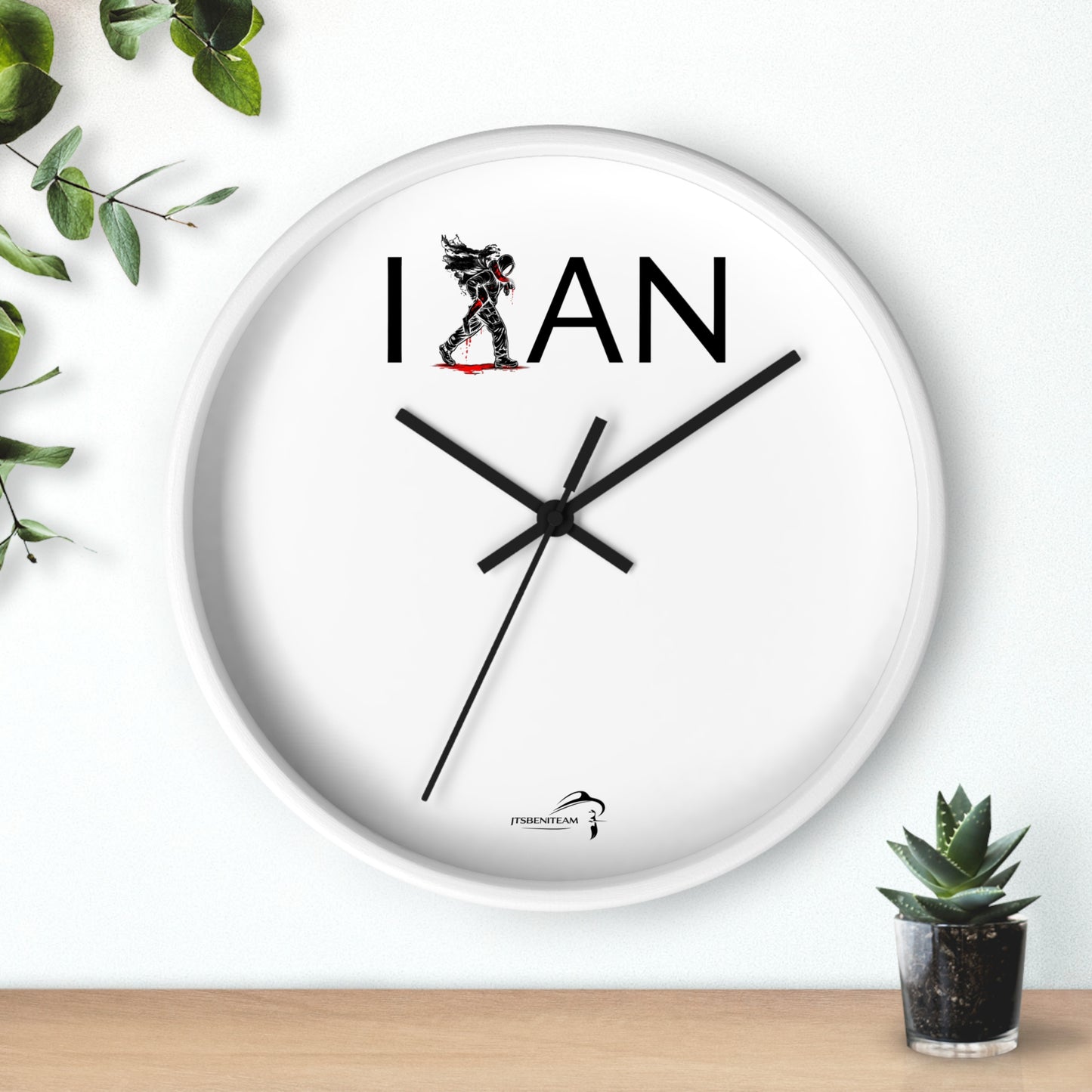 ItsBeniTeam™ | IAN – Time Carries Us Premium Wall Clock